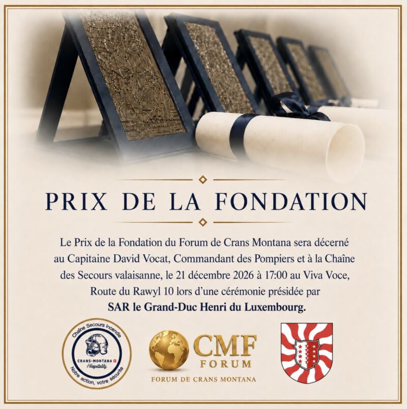 Image for the Tweet beginning: CRANS-MONTANA (VS) Cérémonie du 21
